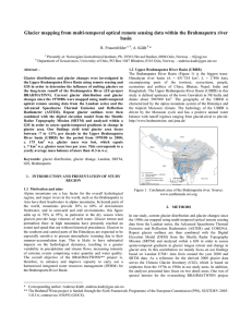 Glacier mapping from multi-temporal optical remote sensing data within the... basin R. Frauenfelder , A. Kääb