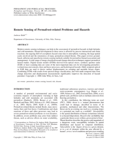 PERMAFROST AND PERIGLACIAL PROCESSES Permafrost and Periglac. Process. 19: 107–136 (2008)