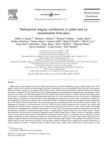 Multispectral imaging contributions to global land ice measurements from space