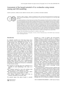 Assessment of the hazard potential of ice avalanches using remote