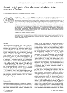 Geometry and dynamics of two lobe-shaped rock glaciers in the