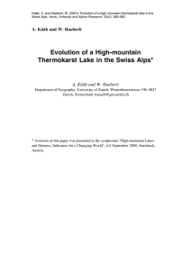 Kääb, A. and Haeberli, W. (2001): Evolution of a high... Swiss Alps. , 33(4), 385-390.