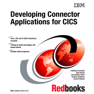 Developing Connector Applications for CICS Front cover