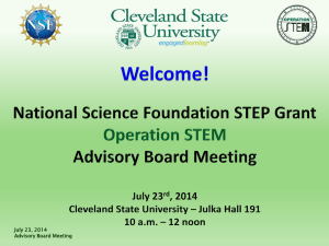 July 23, 2014 Advisory Board Meeting