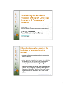 Scaffolding the Academic Success of English Language Learners: A Pedagogy of Promise