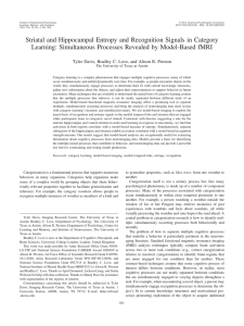 Striatal and Hippocampal Entropy and Recognition Signals in Category