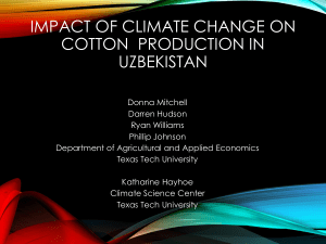 IMPACT OF CLIMATE CHANGE ON COTTON  PRODUCTION IN UZBEKISTAN