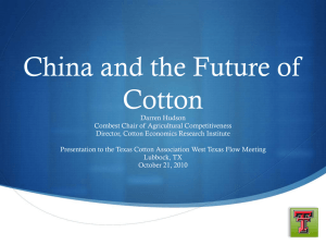 China and the Future of Cotton
