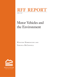 rff report Motor Vehicles and the Environment Winston Harrington and