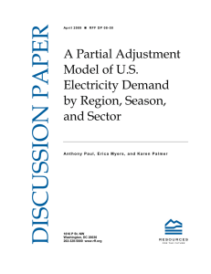 DISCUSSION PAPER A Partial Adjustment Model of U.S.