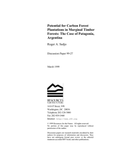 Potential for Carbon Forest Plantations in Marginal Timber Argentina