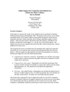 Public Support for Congestion and Pollution Fee Policies for Motor Vehicles: