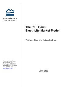 The RFF Haiku Electricity Market Model  Anthony Paul and Dallas Burtraw