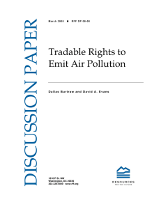 DISCUSSION PAPER Tradable Rights to Emit Air Pollution