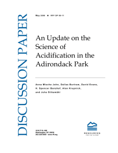 An Update on the Science of Acidification in the