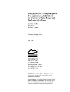 Using Emissions Trading to Regulate U.S. Greenhouse Gas Emissions: Implementation Issues