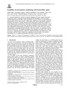 Feasibility of soil moisture monitoring with heated fiber optics