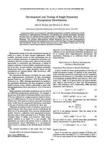 Development  and Testing of Single-Parameter Precipitation Distributions