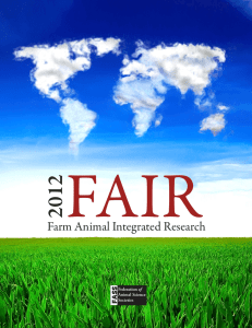 FAIR 2012 Farm Animal Integrated Research 1