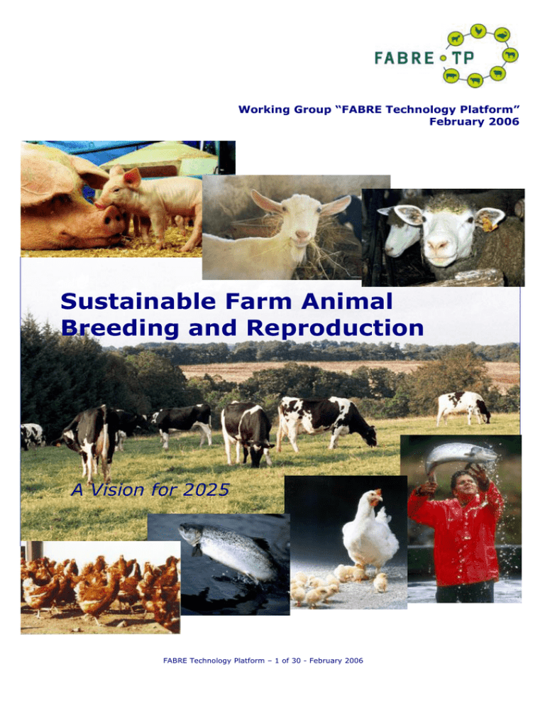 Sustainable Farm Animal Breeding and Reproduction A Vision for 2025