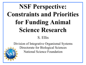 NSF Perspective: Constraints and Priorities for Funding Animal Science Research