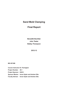 Sand Mold Clamping  Final Report Benedikt Bochtler