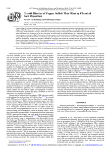 Growth Kinetics of Copper Sulfide Thin Films by Chemical Bath Deposition Chang P120