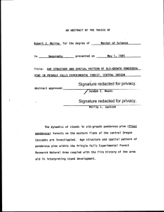 AGE STRUCTURE AND SPATIAL PATTERN OF OLD-GROWTH PONDEROSA