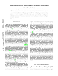 Introduction to the basics of entanglement theory in continuous-variable systems