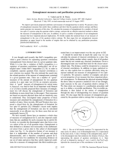 Entanglement measures and purification procedures V. Vedral and M. B. Plenio
