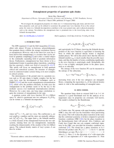 Entanglement properties of quantum spin chains *