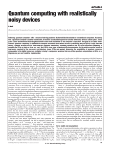 Quantum computing with realistically noisy devices