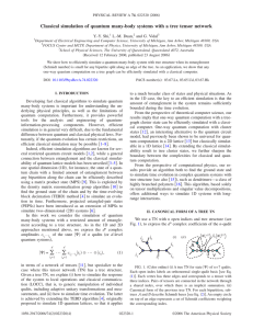 Classical simulation of quantum many-body systems with a tree tensor... Y.-Y. Shi, L.-M. Duan, and G. Vidal