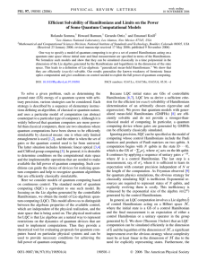 Efficient Solvability of Hamiltonians and Limits on the Power Rolando Somma,