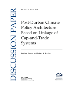 DISCUSSION PAPER Post-Durban Climate Policy Architecture