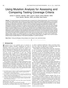 Using Mutation Analysis for Assessing and Comparing Testing Coverage Criteria