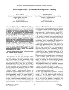 Prioritizing Mutation Operators based on Importance Sampling