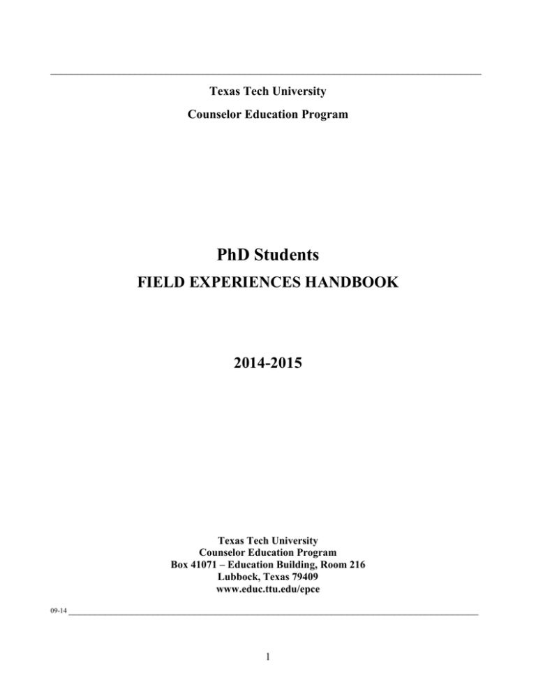 phd-students-field-experiences-handbook-2014-2015