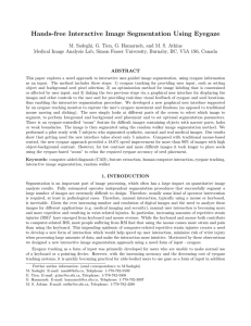 Hands-free Interactive Image Segmentation Using Eyegaze