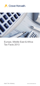 Europe, Middle East &amp; Africa Tax Facts 2013 www.crowehorwath.net