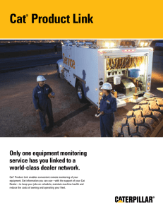 Cat Product Link Only one equipment monitoring service has you linked to a