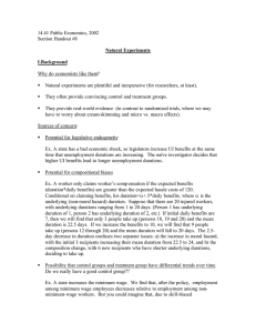 14.41 Public Economics, 2002 Section Handout #8 Why do economists like them?