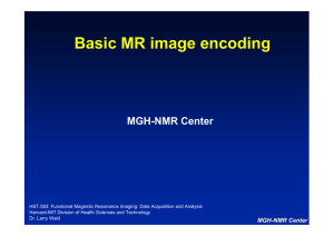 Basic MR image encoding MGH-NMR Center