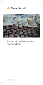 Europe, Middle East &amp; Africa Tax Facts 2012 www.crowehorwath.net