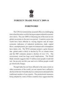 FOREIGN TRADE POLICY 2009-14 FOREWORD