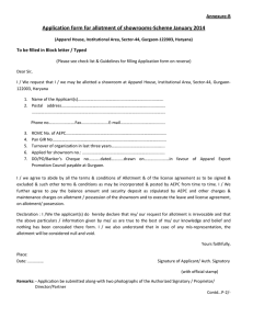 Application form for allotment of showrooms‐Scheme January 2014  Annexure‐B  To be filled in Block letter / Typed 