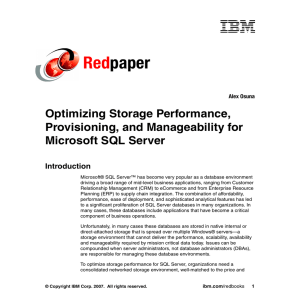 Red paper Optimizing Storage Performance, Provisioning, and Manageability for