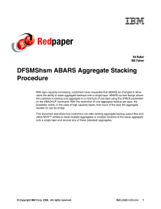 Red paper DFSMShsm ABARS Aggregate Stacking Procedure