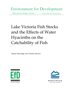 Environment for Development Lake Victoria Fish Stocks and the Effects of Water