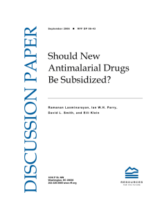 Should New Antimalarial Drugs Be Subsidized?